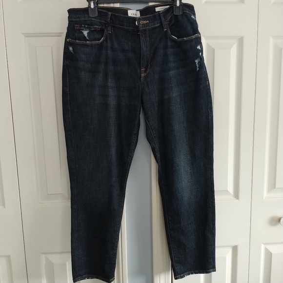 FRAME Le Garcon Crop Boyfriend Jeans Covant 32 - Picture 6 of 15